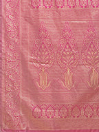 Shree Shyam Fashion Aura Silk Cream Magenta Banarasi Silk Saree