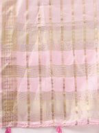 Shree Shyam Fashion Organza Peach Saree - Distacart