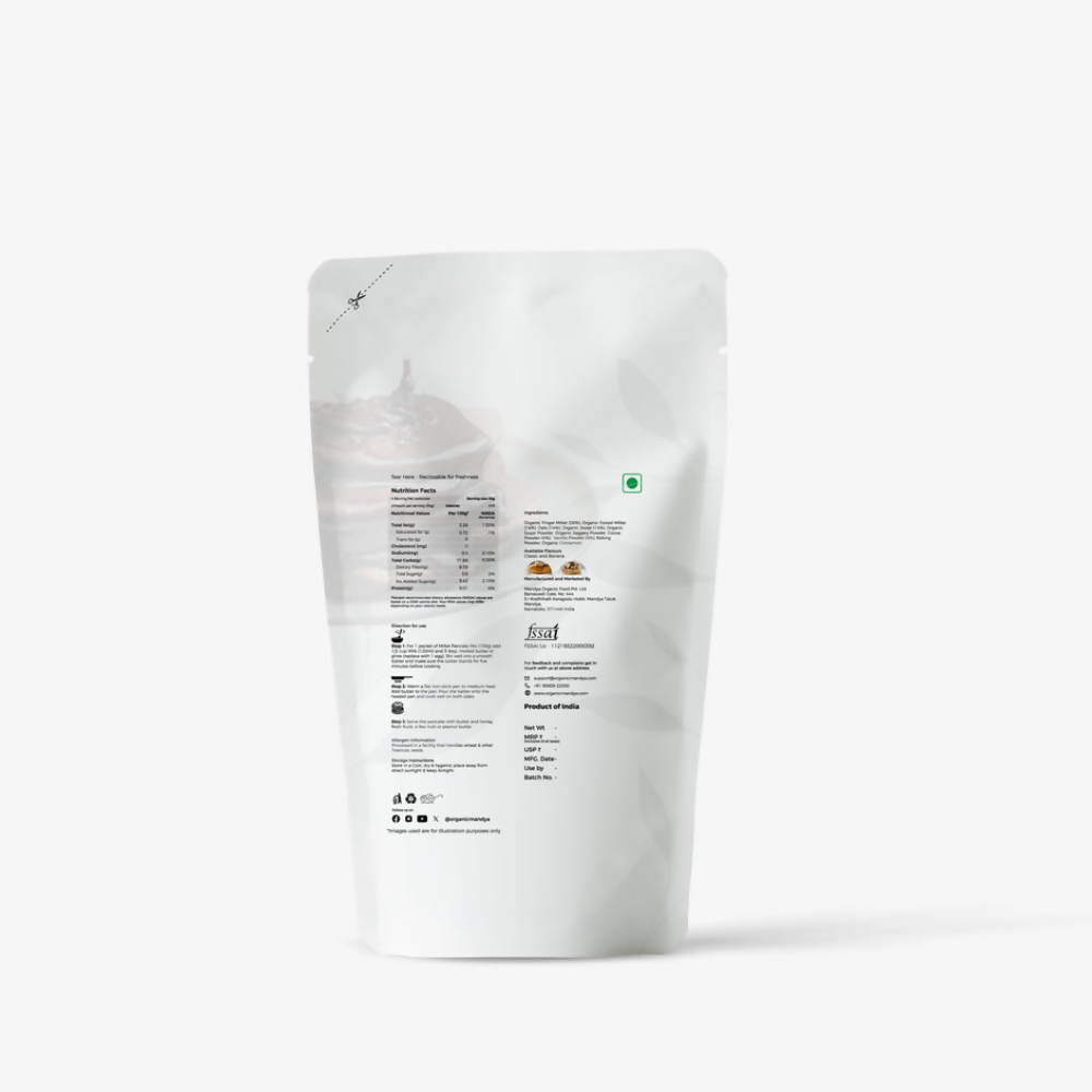 Organic Mandya Millet Chocolate Pancake Mix - Distacart