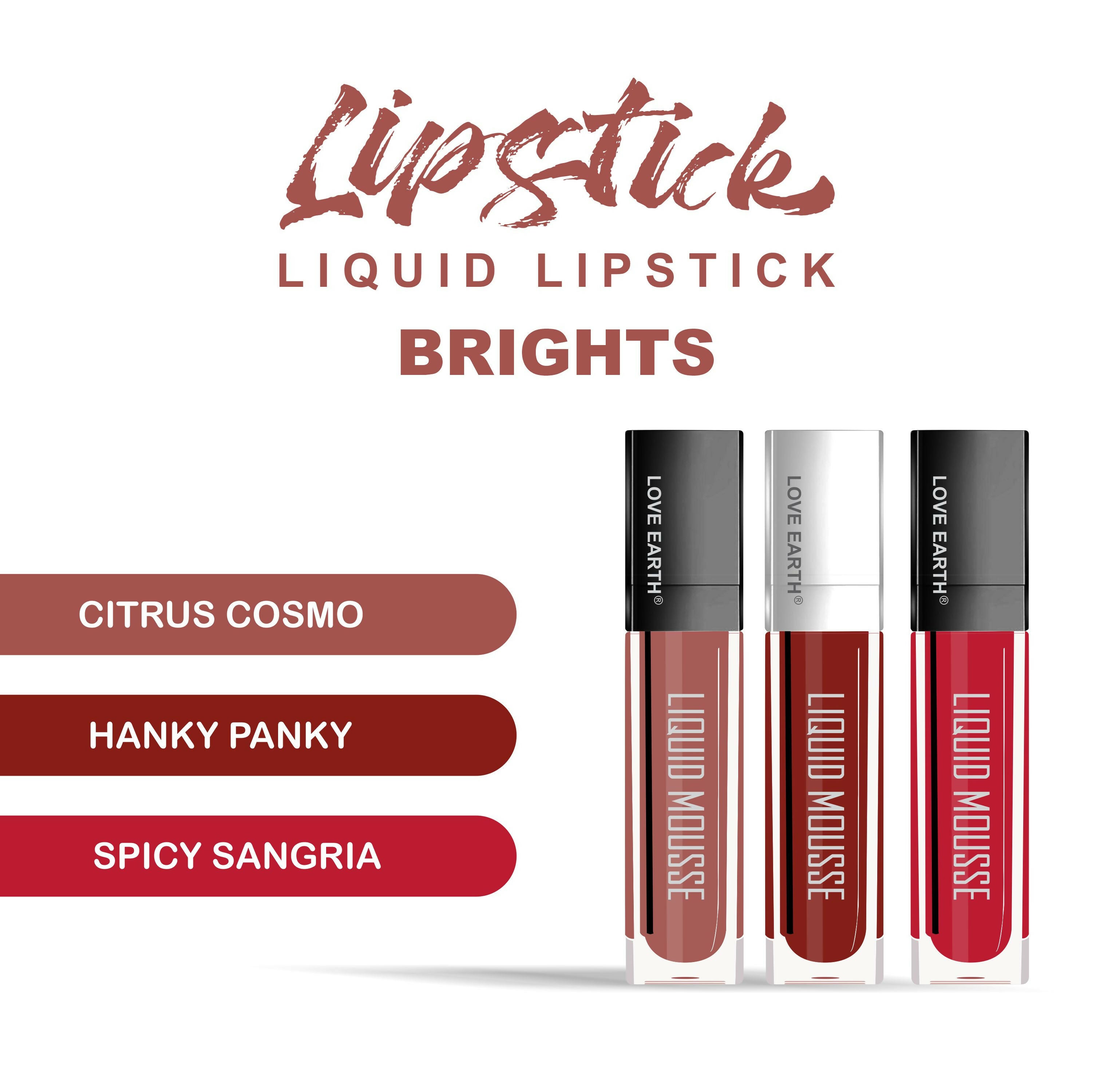 Love Earth Liquid Mousse Matte Lipstick - Brights