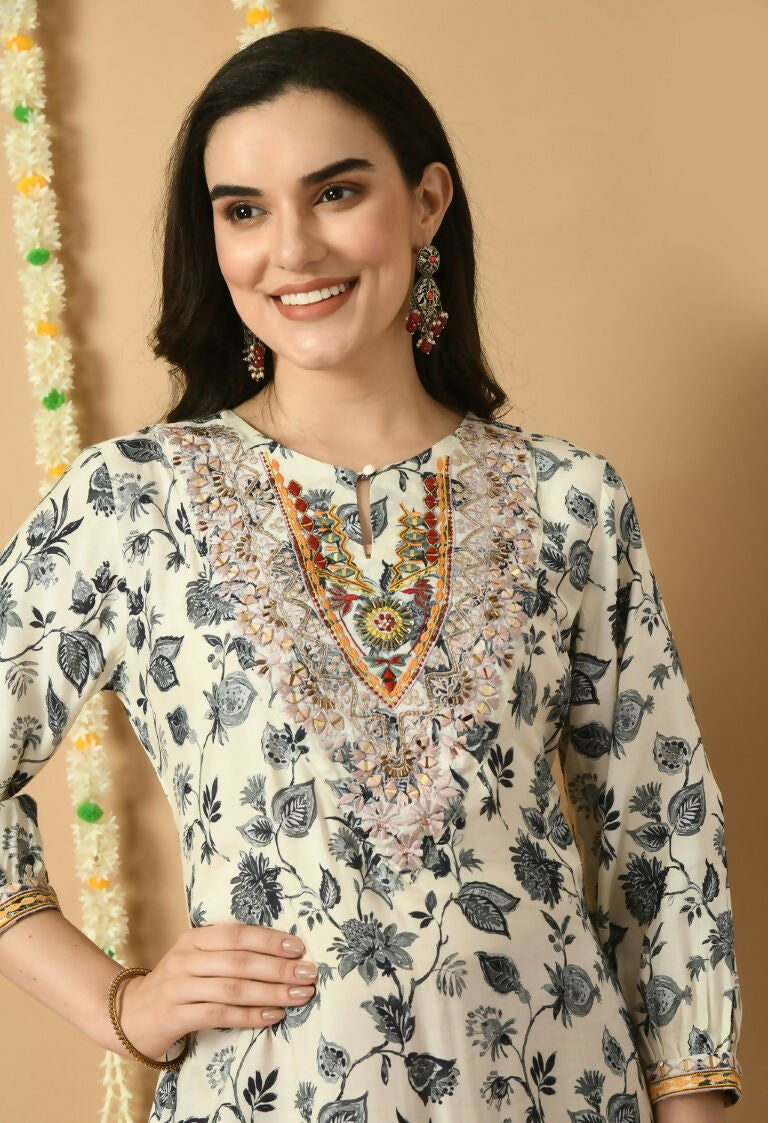 Joban Fashion White Maslin Kurta Set