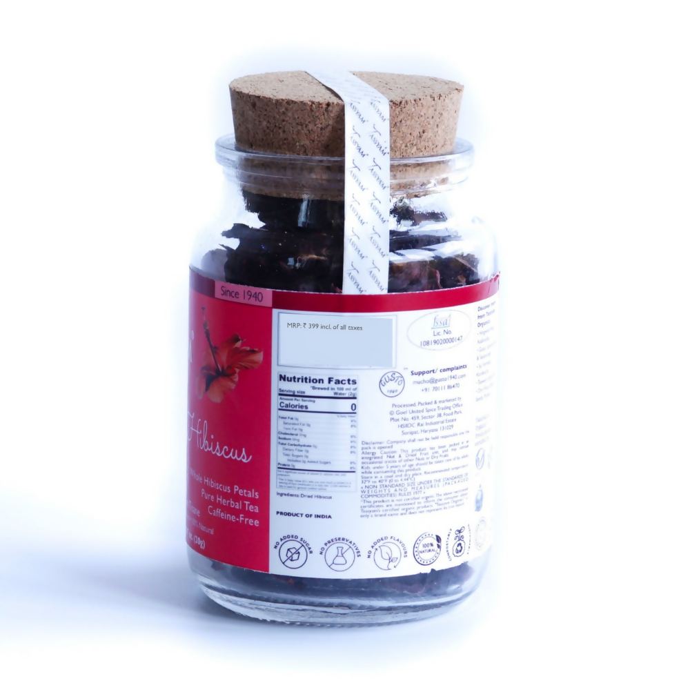 Tassyam Organics Habibi Hibiscus Petals Herbal Tisane - Distacart