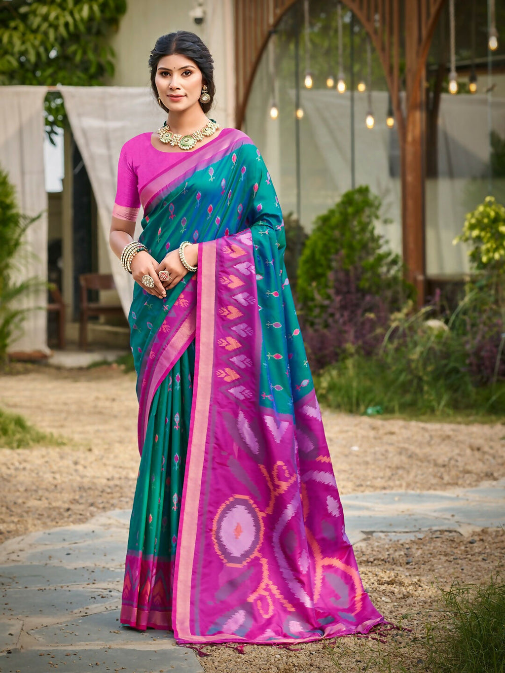 Shree Shyam Fashion Sea Green Soft Silk Saree - Distacart
