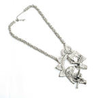 Mominos Fashion Johar Kamal Oxidised Silver-Plated Brass Finish Radha Kishan Long Necklace For Women (Silver) - Distacart