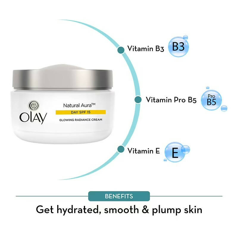 Olay Natural Aura Glowing Radiance Day Cream SPF 15 - Distacart