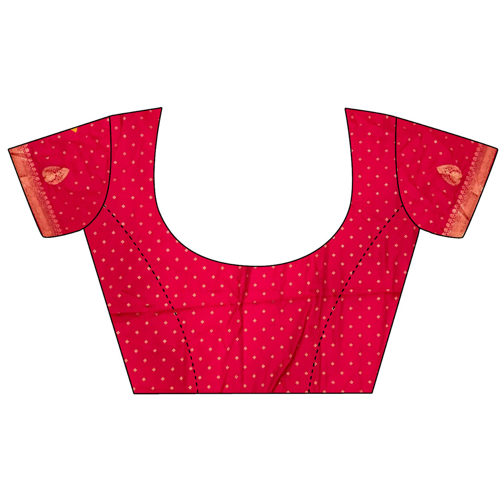 Joban Fashion Orange Intricate Motifs Soft Silk Banarasi Saree