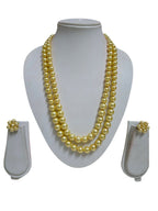 Inhanns Everyday Workwear Pearl Set (Double Layered Pearls) - Yellow