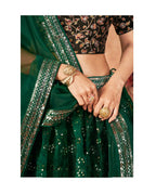 Wedding Designer Green Organzalehengha Choli - Anbazaar - Distacart