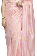 Mominos Fashion Baby Pink Color Bhagalpuri Saree