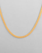 VOJ Men's Gold-Polished Self Designed Snake Chain