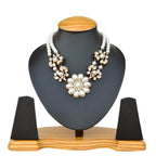 Gold-Toned Alloy Rhinestones Studded Necklace - The Pari