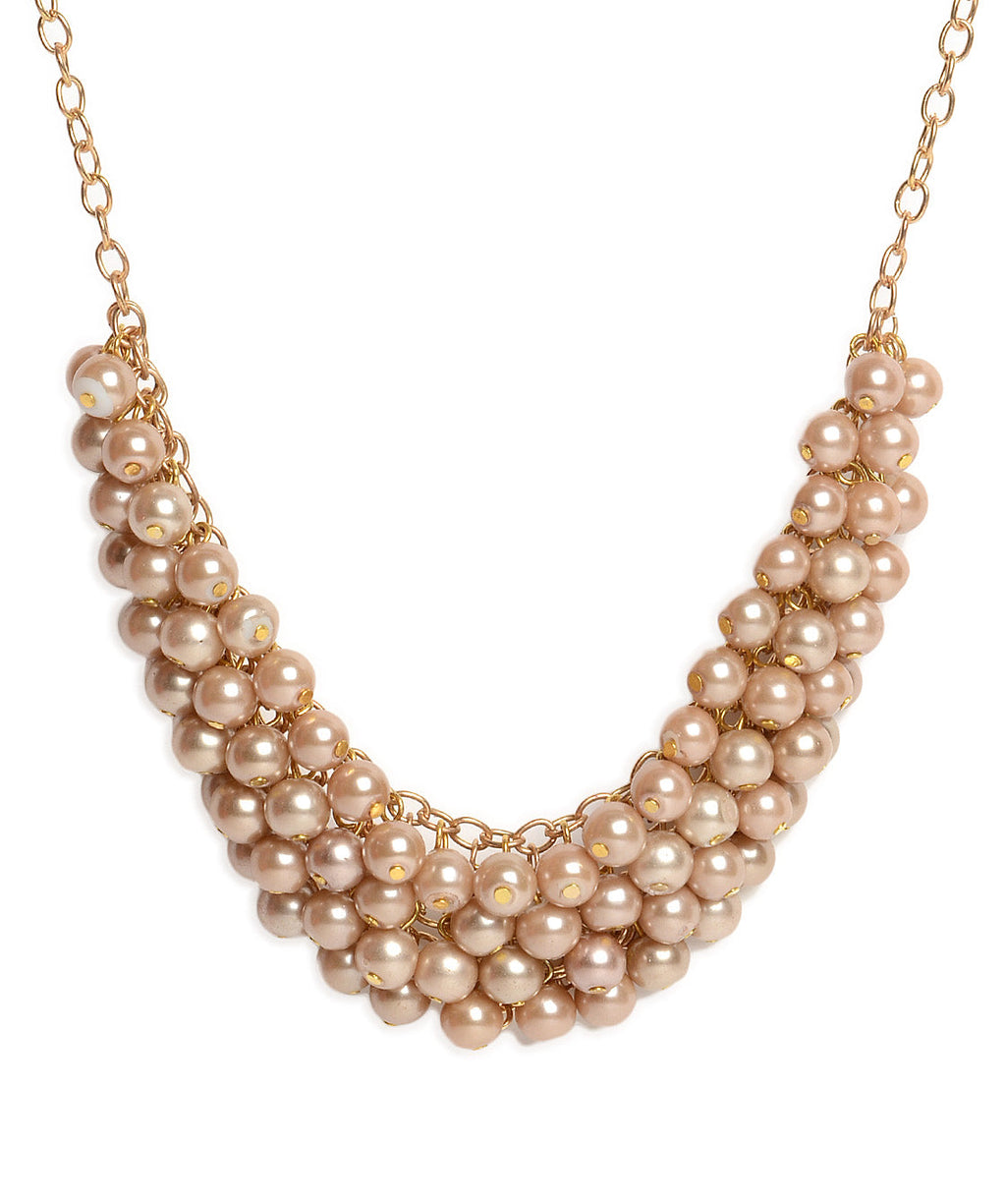 Gold-Toned Alloy Pearl Studded Necklace - The Pari