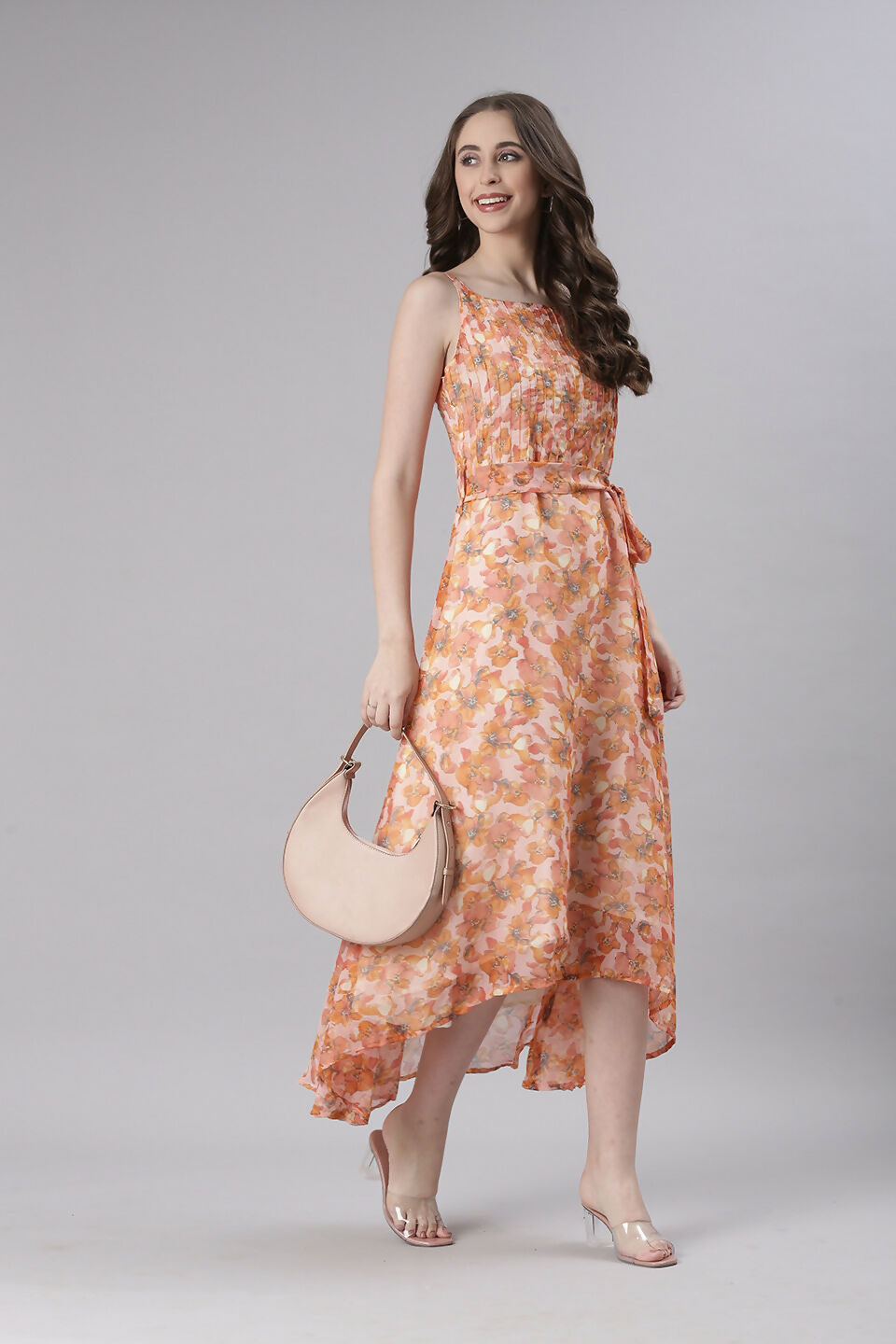 Souchii Floral Print Tiered Dress – Flowy Fit & Flare