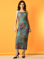 Myshka Women's Multi Printed Party Dress - Distacart