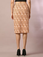 Myshka Women's Multi Printed Knee Length Party Embellished Skirts