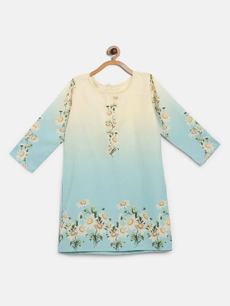 Ahalyaa Multi Crepe Printed Kids Kurta Sharara Sets With Dupatta For Girls