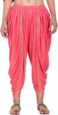 PAVONINE Gajri Color Embellished Beetel Rayon Fabric Patiala For Women & Girls - Distacart