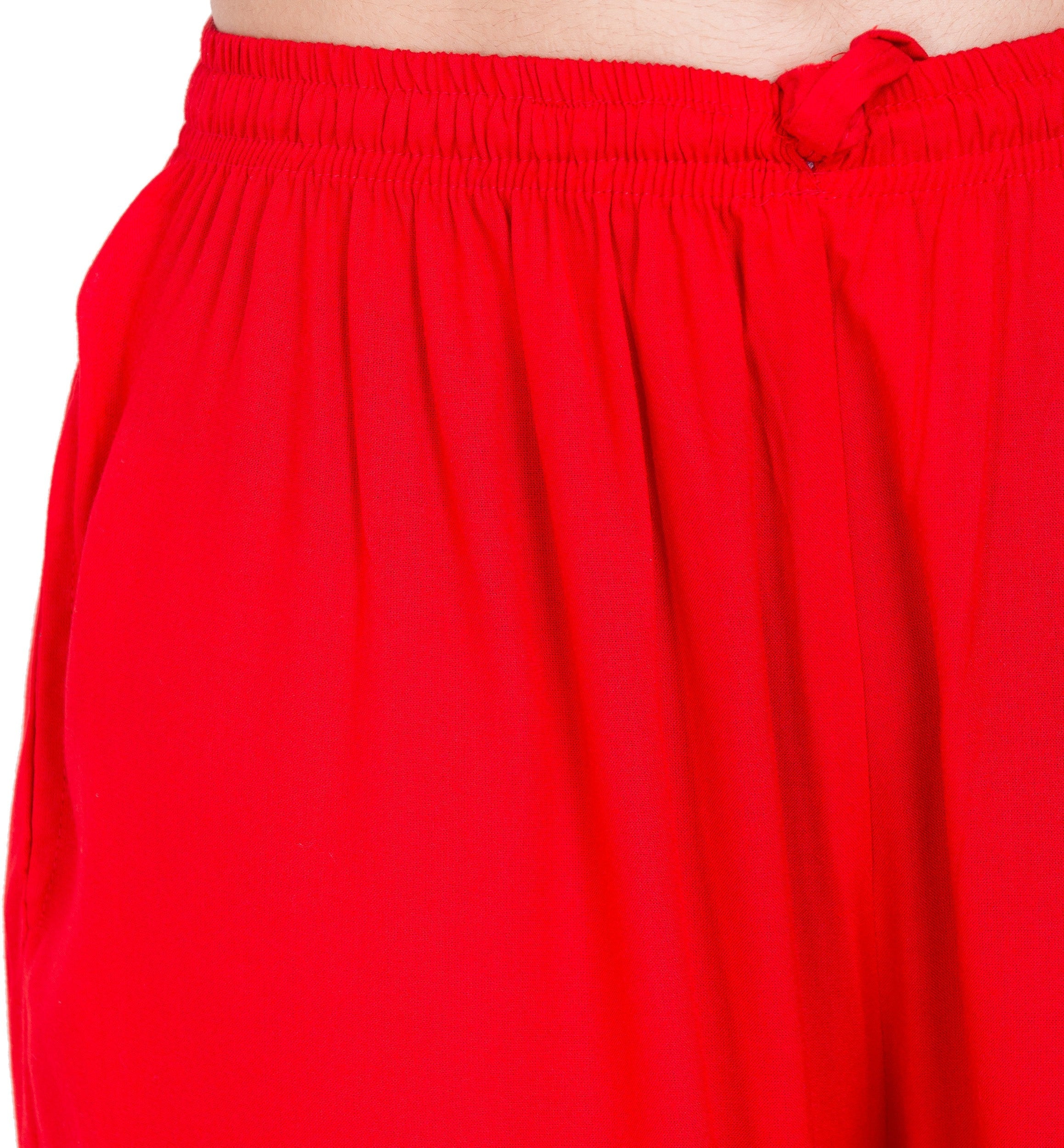 PAVONINE Red Color Solid 3-Panels Flared Sharara - Distacart