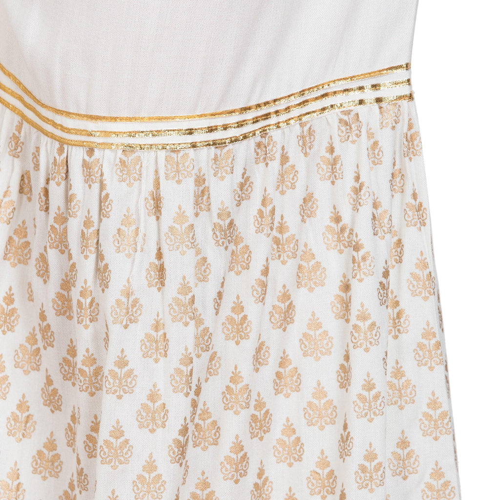 PAVONINE Off-White Color 3-Panels Sequence Printed Flared Sharara For Women & Girls - Distacart