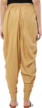 PAVONINE Beige Color Embellished Beetel Rayon Fabric Patiala For Women & Girls - Distacart