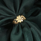 AanyaCentric Gold-plated Jewelry Combo: Elegant Short Mangalsutra, Finger Ring, and American Diamond Earrings Set - Distacart