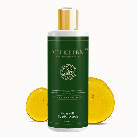 VedicDerm Goat Milk Hydrating Body Wash for Sensitive Skin