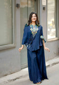 Joban Fashion Blue Kurta Set Chinon Embroidery Sequence Work - Distacart