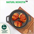 The Indus Valley CASTrong Cast Iron Fish Fry Pan, Pre-seasoned, Nonstick, 100% Pure, Toxin-free, Induction, 22.4/25cm, 1.5kg/2kg