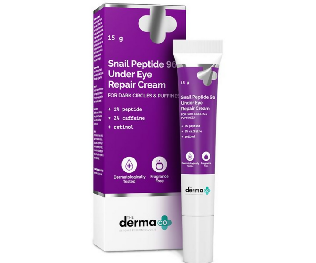 The Derma Co Snail Peptide 96 Under Eye Repair Cream With Snail Mucin & Peptide Complex For Dark Circles & Puffiness - Distacart