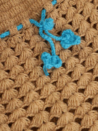 ChutPut Hand knitted BlueBerry Wool Dress For Baby Girls - Blue