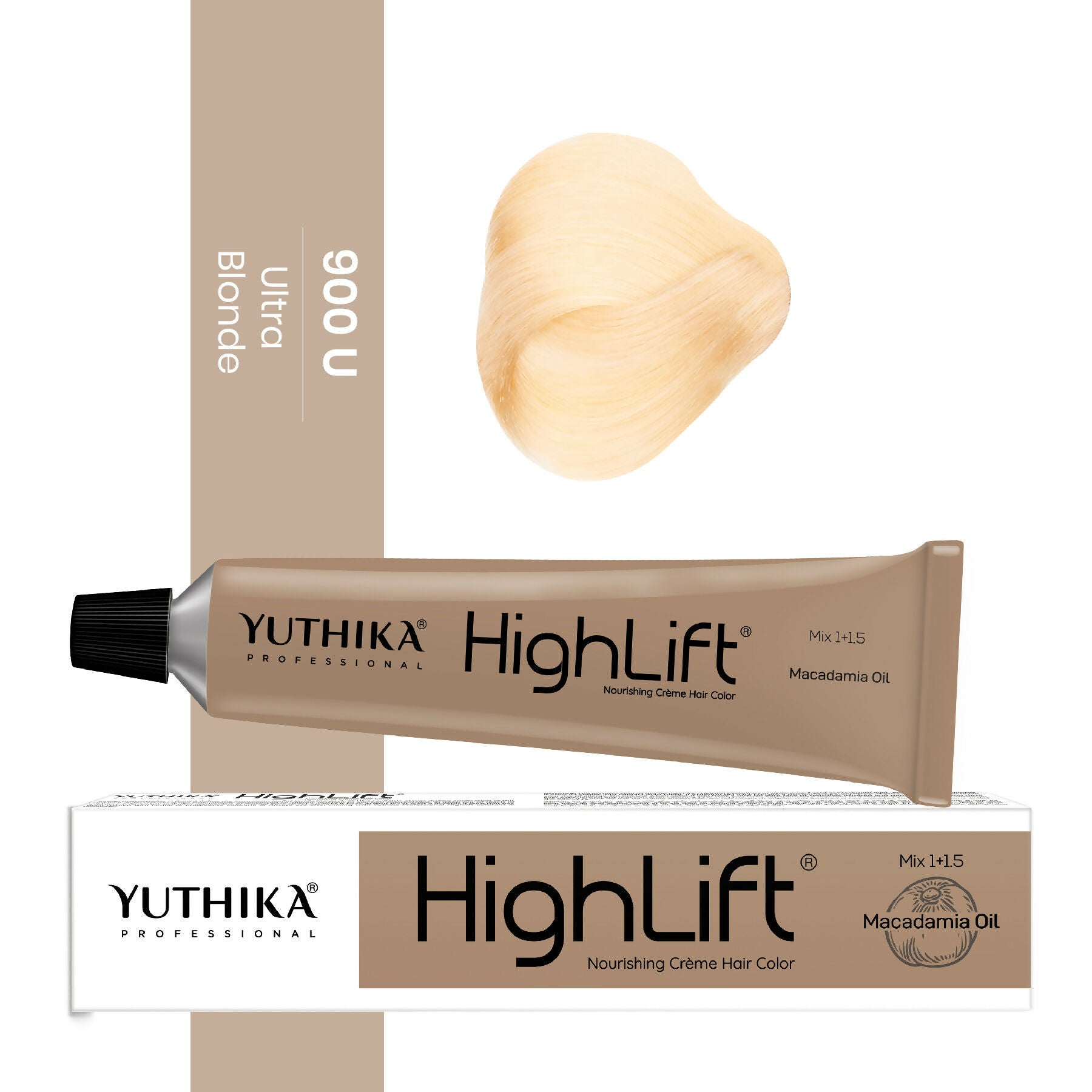 Yuthika Professional High lift Creme Hair Colour 900U Ultra Blonde - Distacart