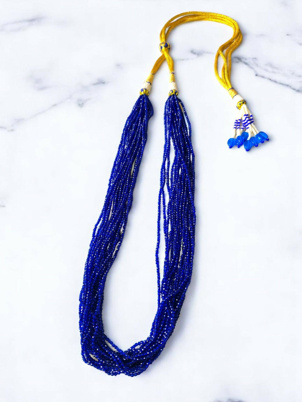 Inhanns Crystal Beads Luxe Edition – Multi-Layered Necklace - Royal Blue
