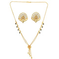AanyaCentric Gold Plated Short Mangalsutra Set with Earrings - Distacart