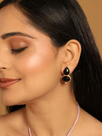 Nuyug 22K Gold Plated Black Embrace Earrings - Distacart
