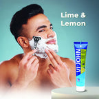 VI-JOHN Dermatologically Tested Vitamin-E enriched Anti Bacterial Lime & Lemon Shaving Cream