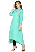 Joban Fashion Sea Green Cotton Rayon Kurta Set