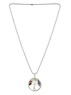Women's Silver-Toned Blue Silver-Plated Handcrafted Chain - Ruby Raang - Distacart