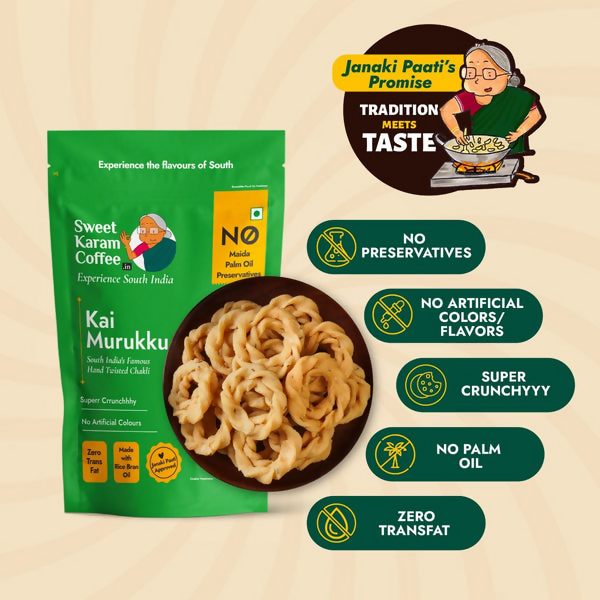Sweet Karam Coffee Kai Murukku (Chakli)