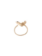 NVR Women's Gold-Polished Stylish Ring With Ad Stones