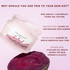 The Skin Diet Company Beetroot Moisturiser Lightweight, Non-Greasy - Dry/Oily Skin + Hyaluronic Acid