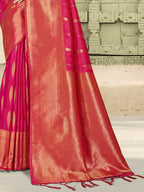 Shree Shyam Fashion Silk Pink Saree - Distacart