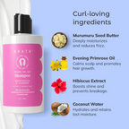 Arata Advanced Curl Care Hair Shampoo For Dry & Frizzy Hair - Murumuru Butter Evening Primrose Oil