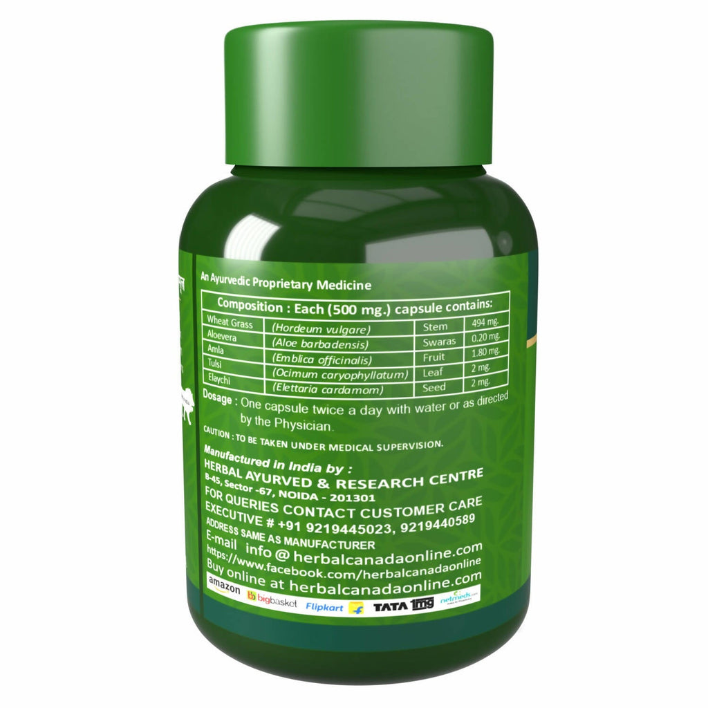 Herbal Canada Wheat Grass Capsules - Distacart