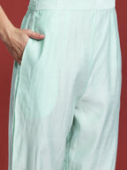 Indo Era Floral Embroidered Thread Work Kurta with Trousers & With Dupatta - Distacart