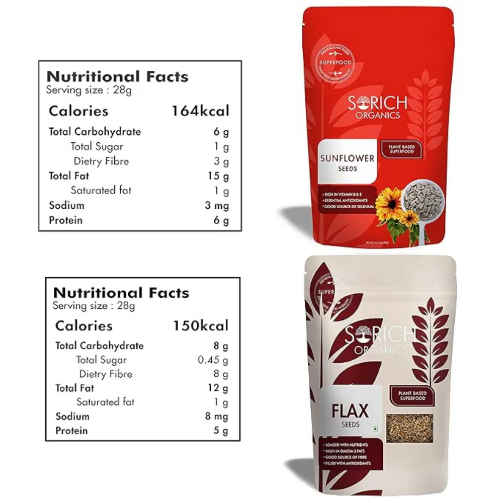 Sorich Organics Flax Seeds & Sunflower Seeds - Distacart