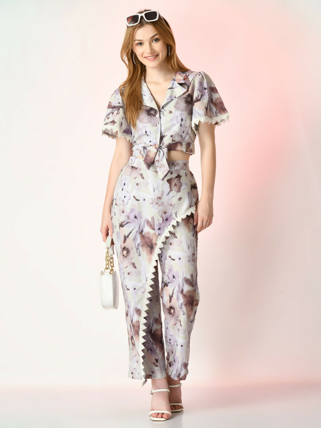 Myshka Women's Multi Printed Top With Trousers