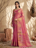 Shree Shyam Fashion Wine Tissue Silk Saree - Distacart