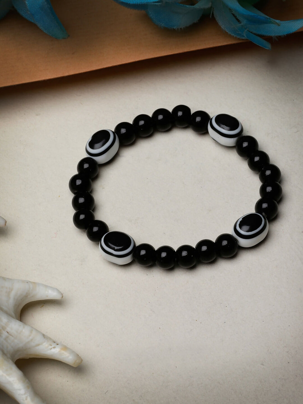 NVR Men & Women Evil Eye Beaded Adjustable Bracelet - Distacart