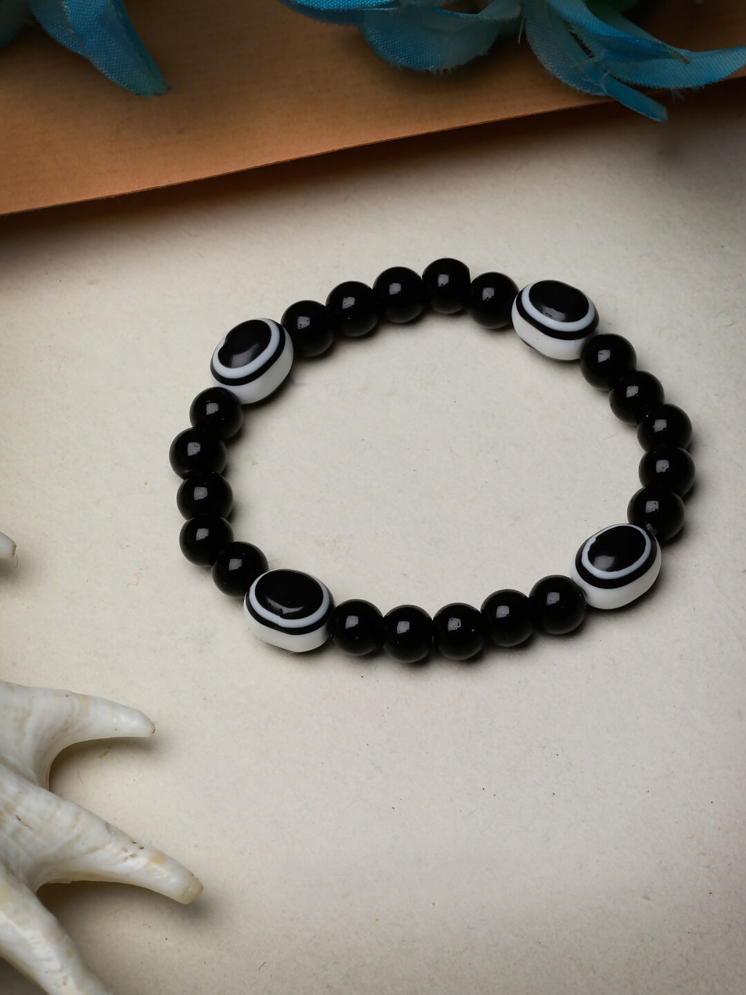 NVR Men & Women Evil Eye Beaded Adjustable Bracelet - Distacart