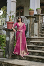Pink Kalyani Silk Woven Design Saree - Priyalaxmi